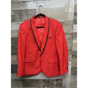 Insomnia Men’s One Button Red And Black Blazer Medium Sports Coat Sz 44S